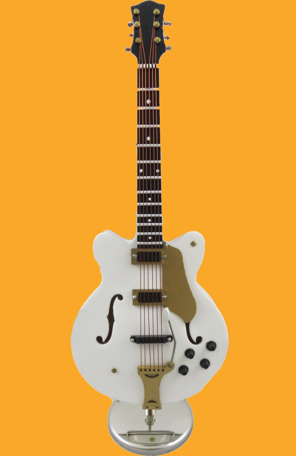 Miniature White Electric Guitar w/ Personalized Case