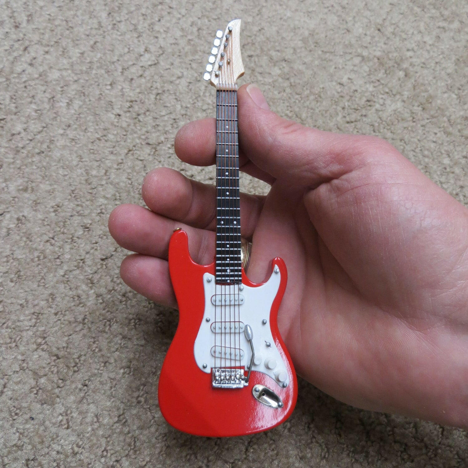 Mini Red Electric Guitar w/ Personalized Case.