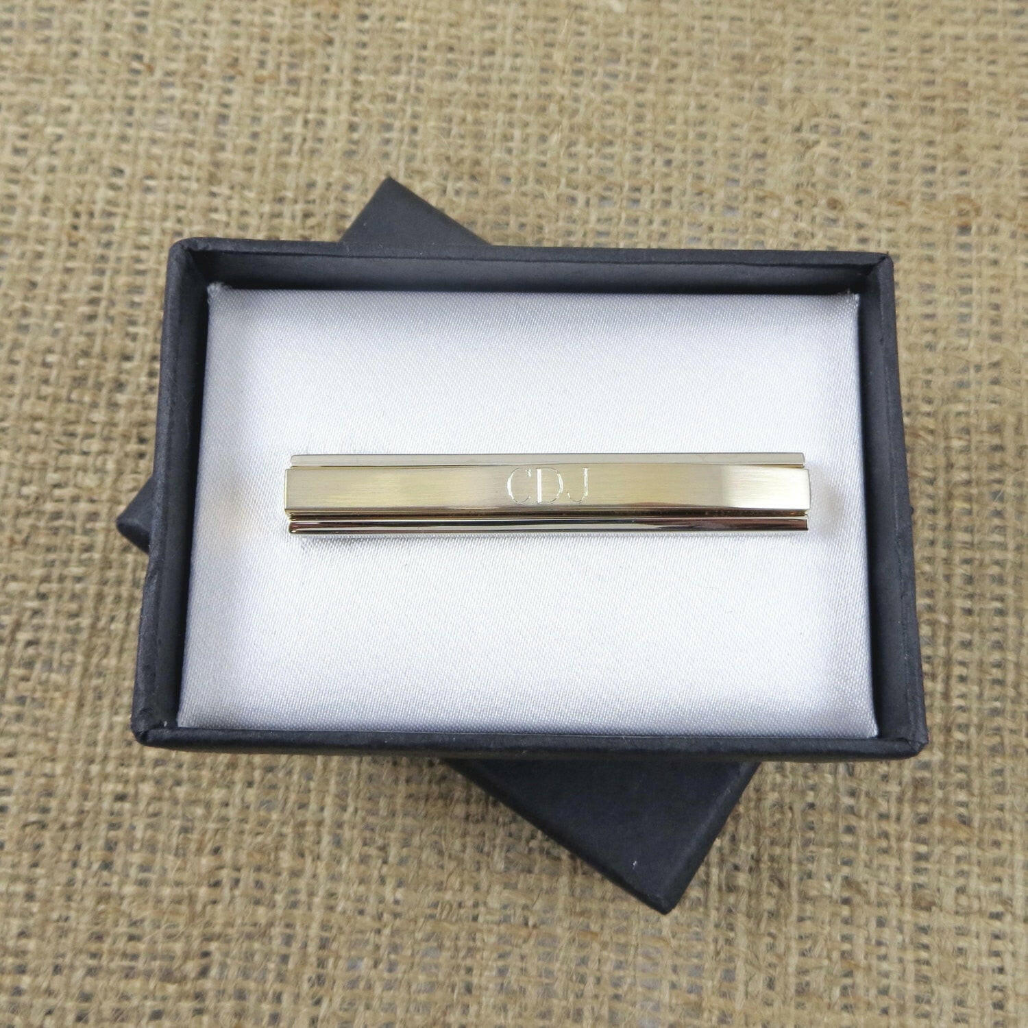 Personalized Two Tone Tie Clip.