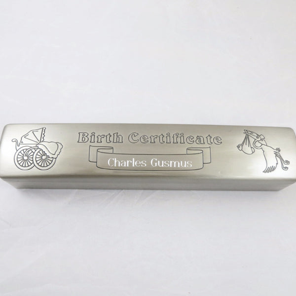Personalized Birth Certificate Holder