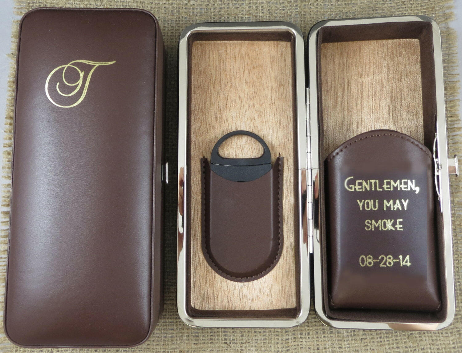 Folding Personalized Cigar Case