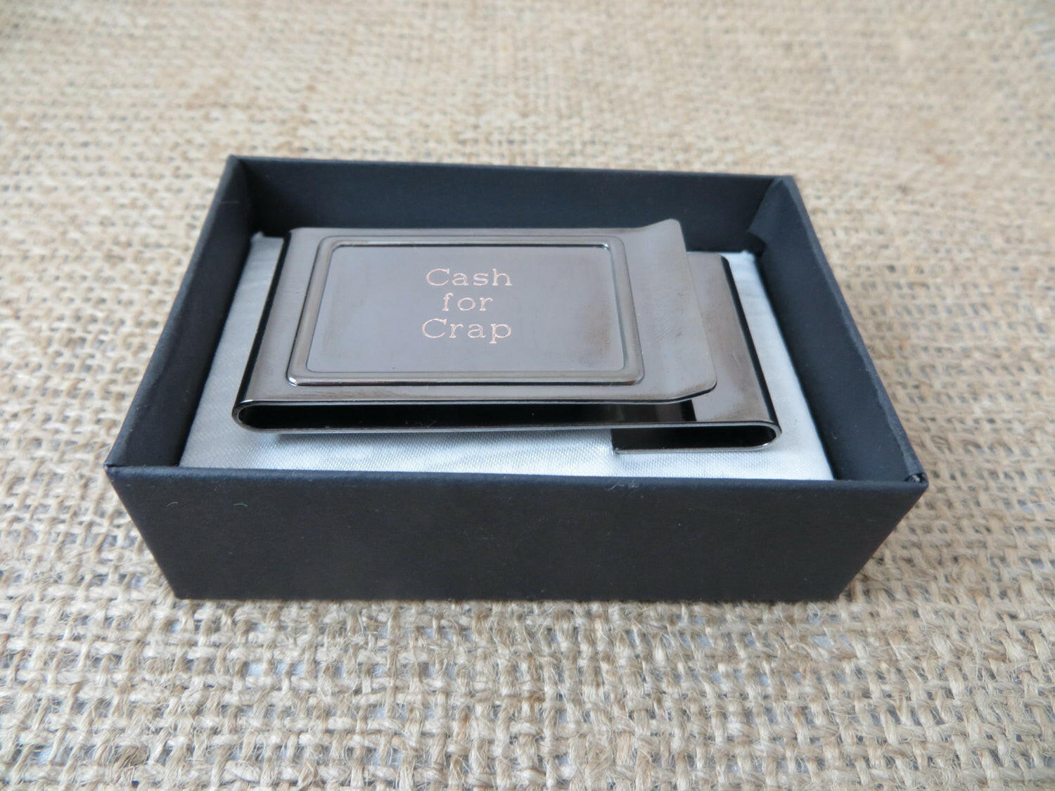 Personalized Gun Metal Money Clip.