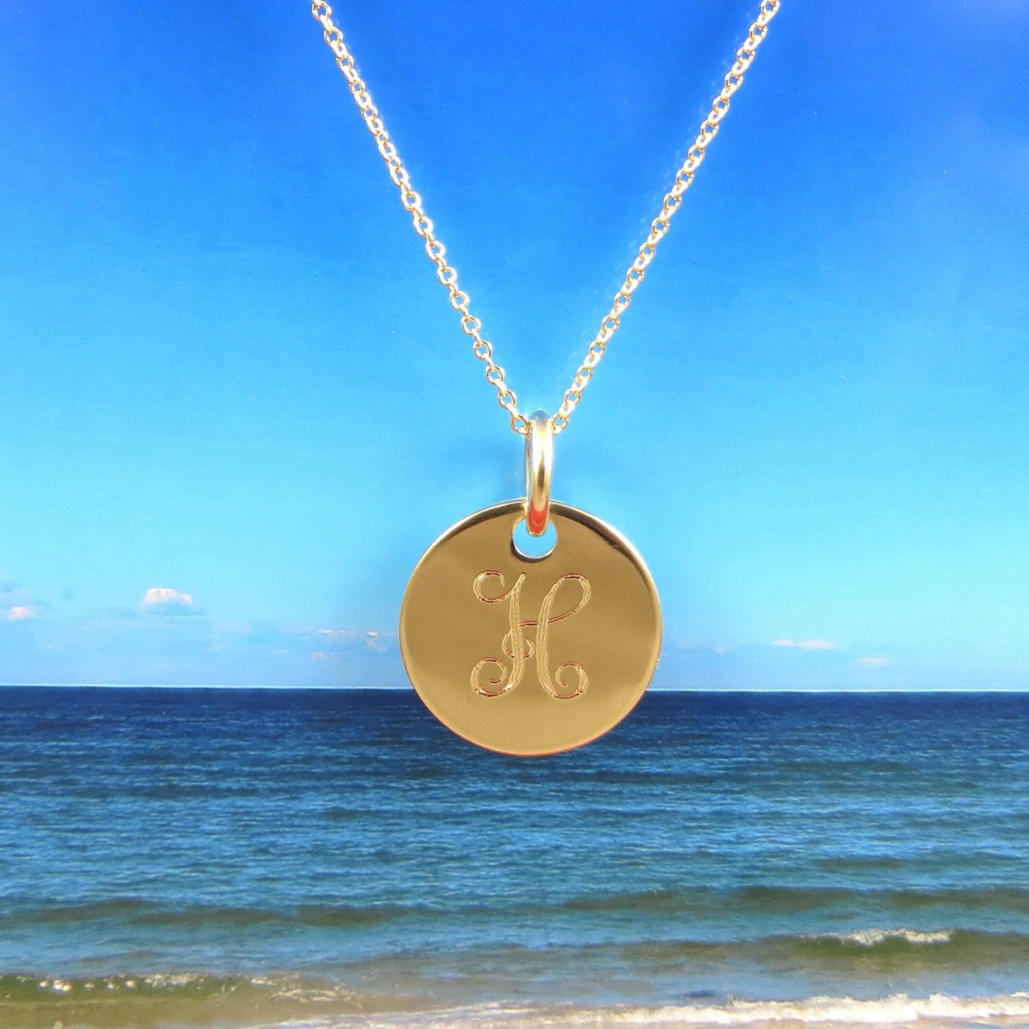 Mini Gold Monogram Necklace.