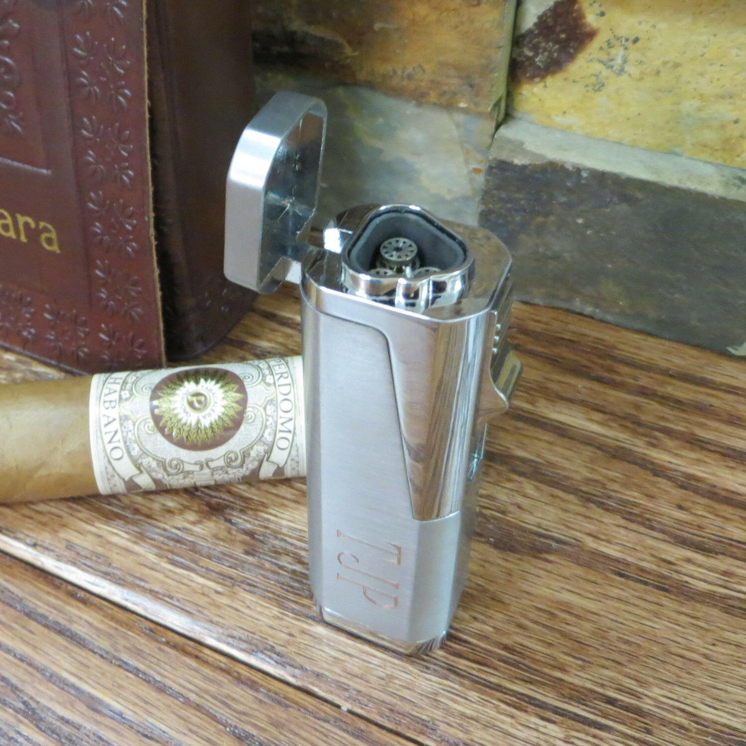 Cigar Lighter with Cigar Cutter Set