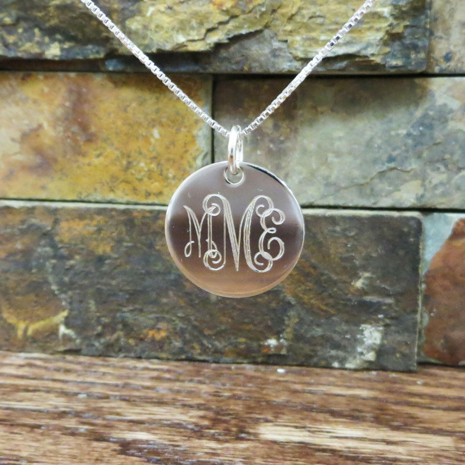 Sterling Silver Monogram Necklace