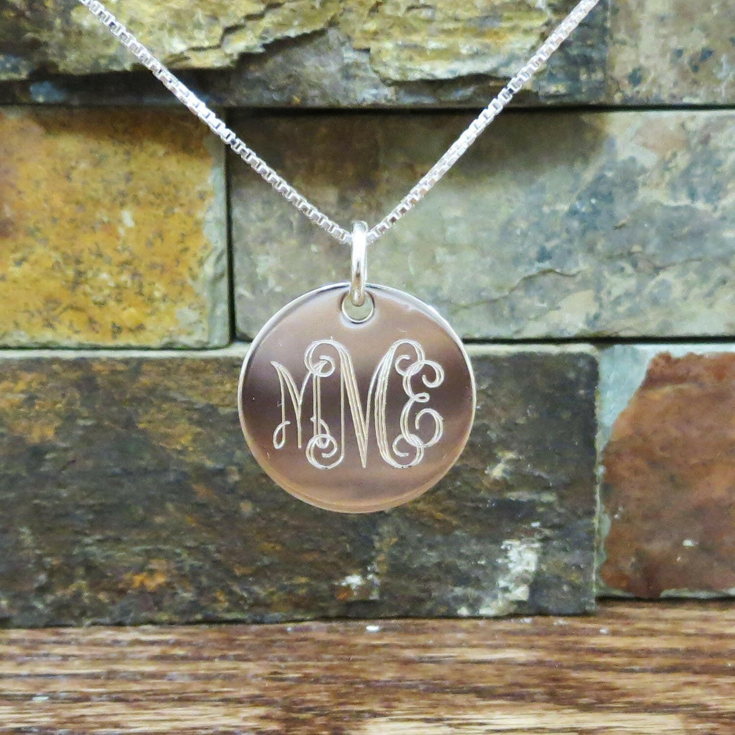 Sterling Silver Monogram Necklace.