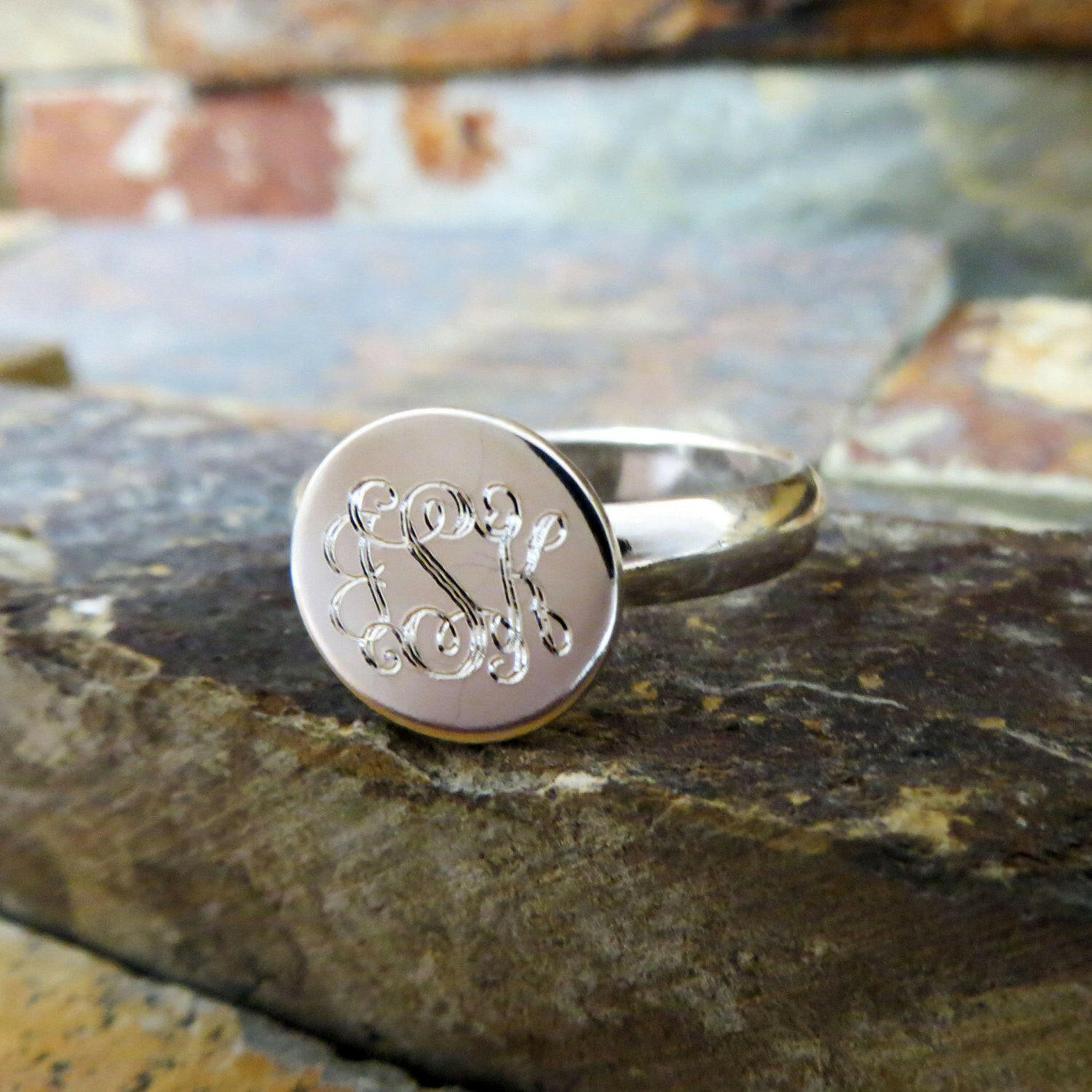 Monogrammed Ring.