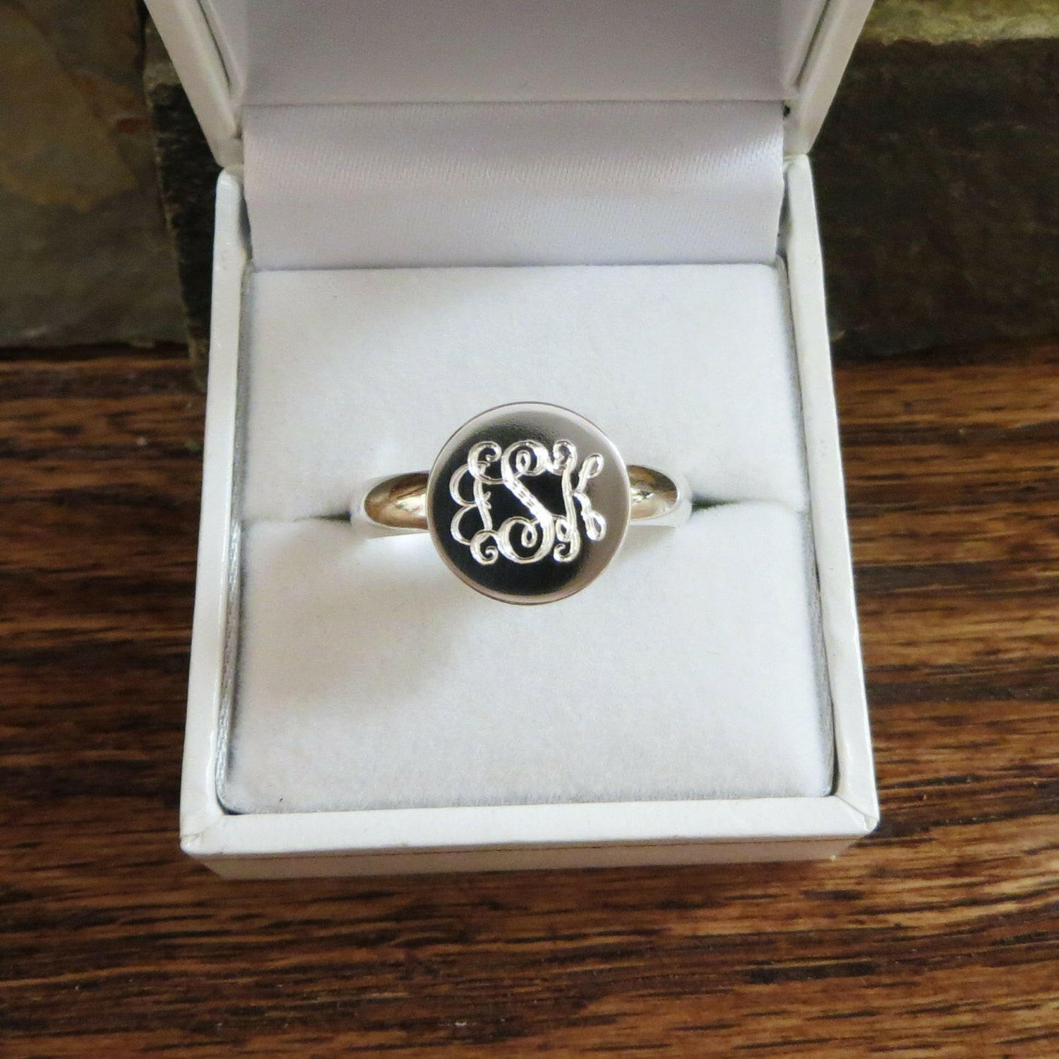 Monogrammed Ring.