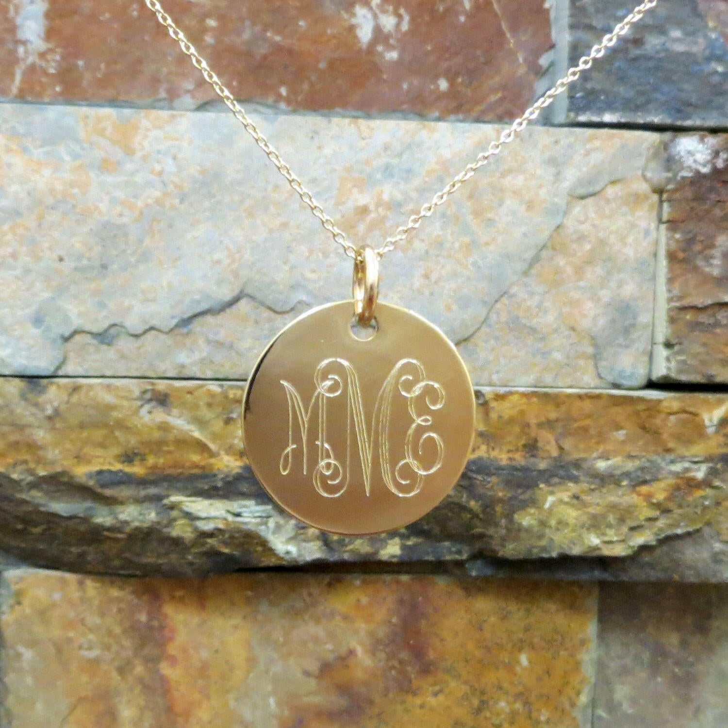 Gold filled Monogram Necklace.