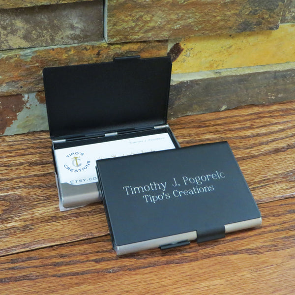 Double Sided Personalized Business Card holder