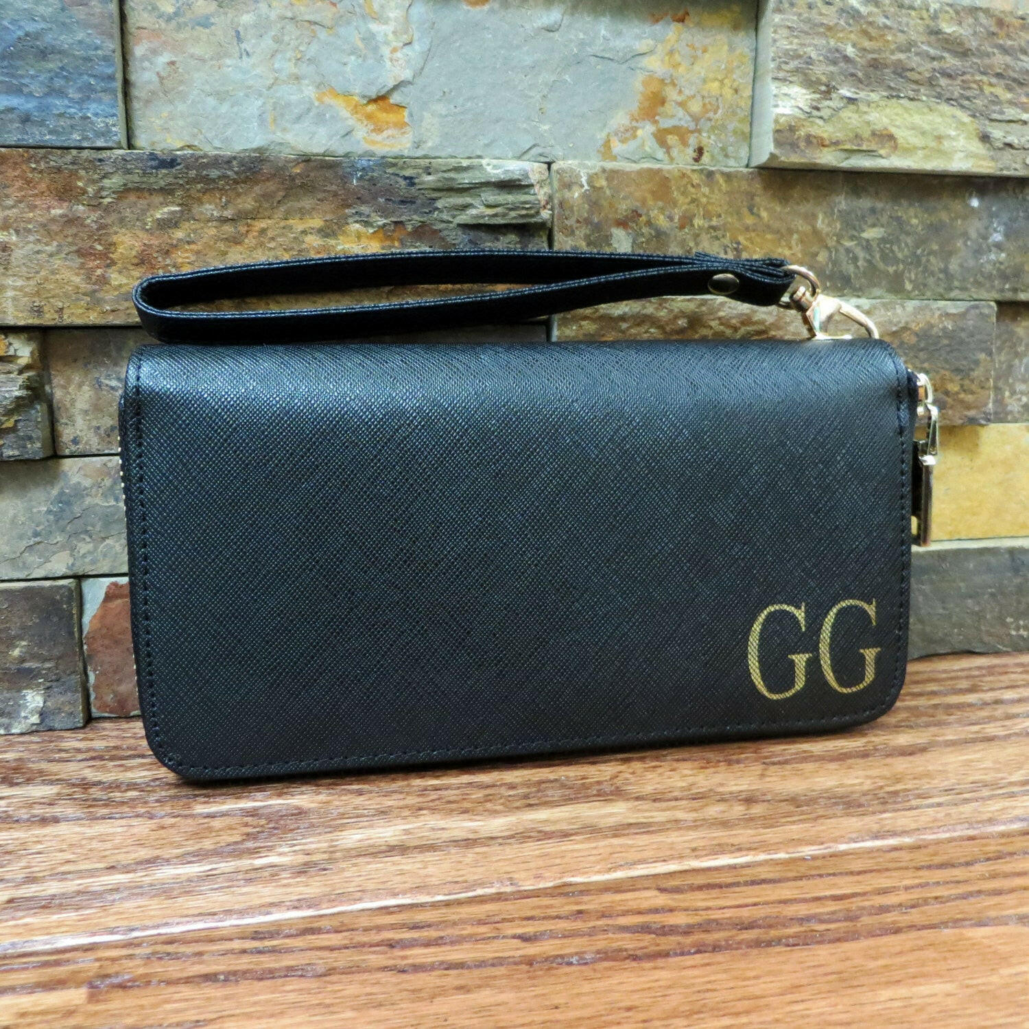 Personalized Women's Wallet Clutch w/Strap.