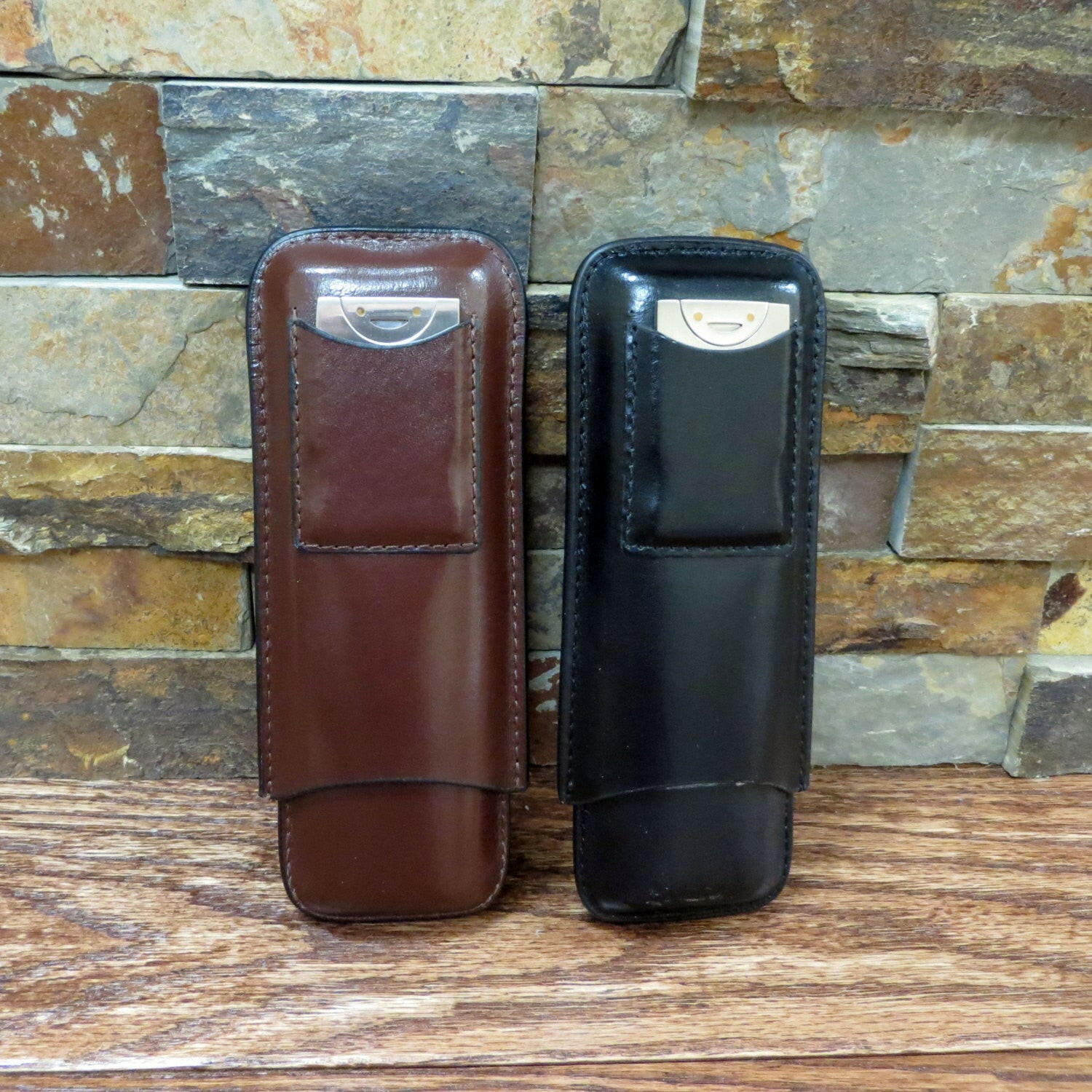 Personalized Cigar Case with Cutter.