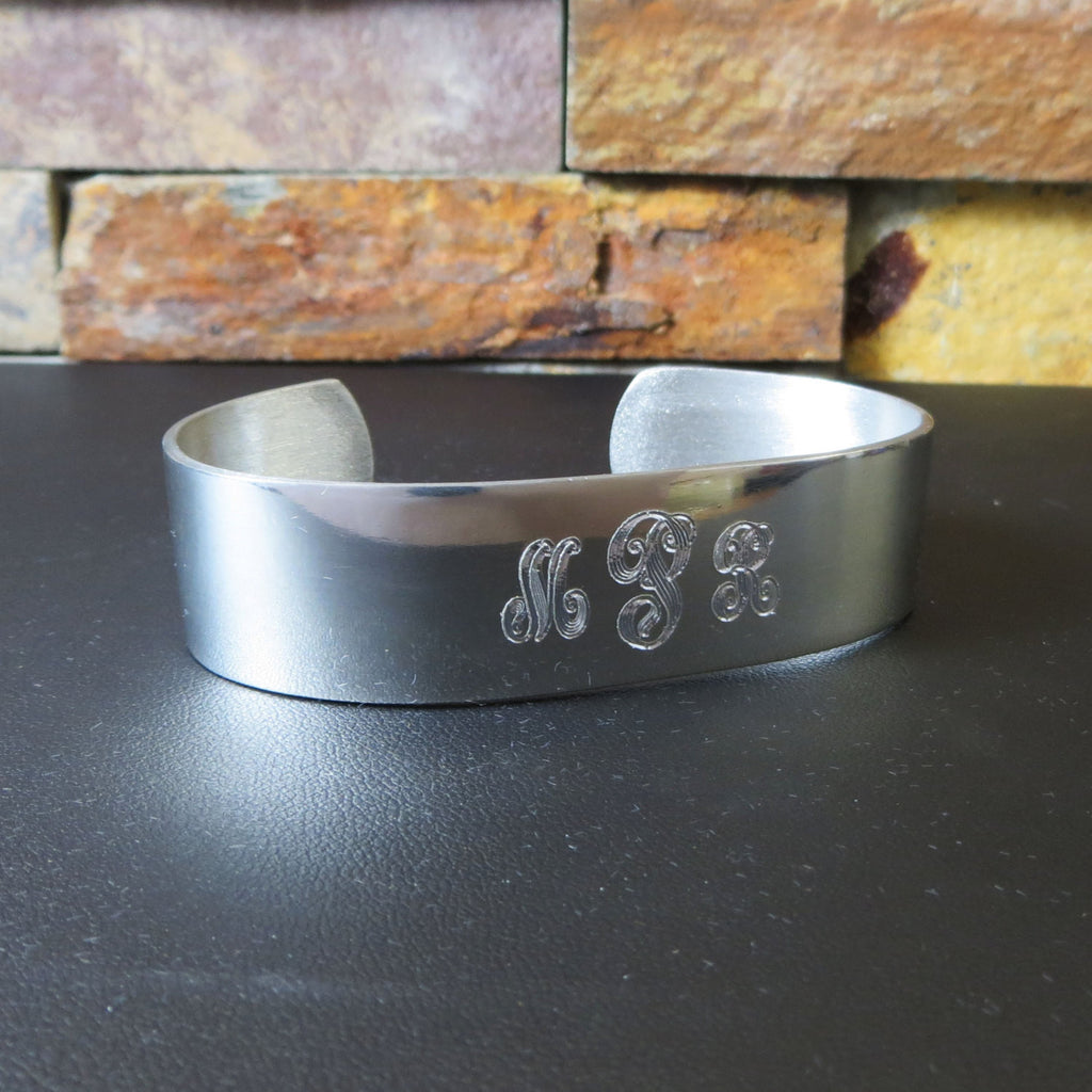 Personalized Pewter Cuff Bracelet