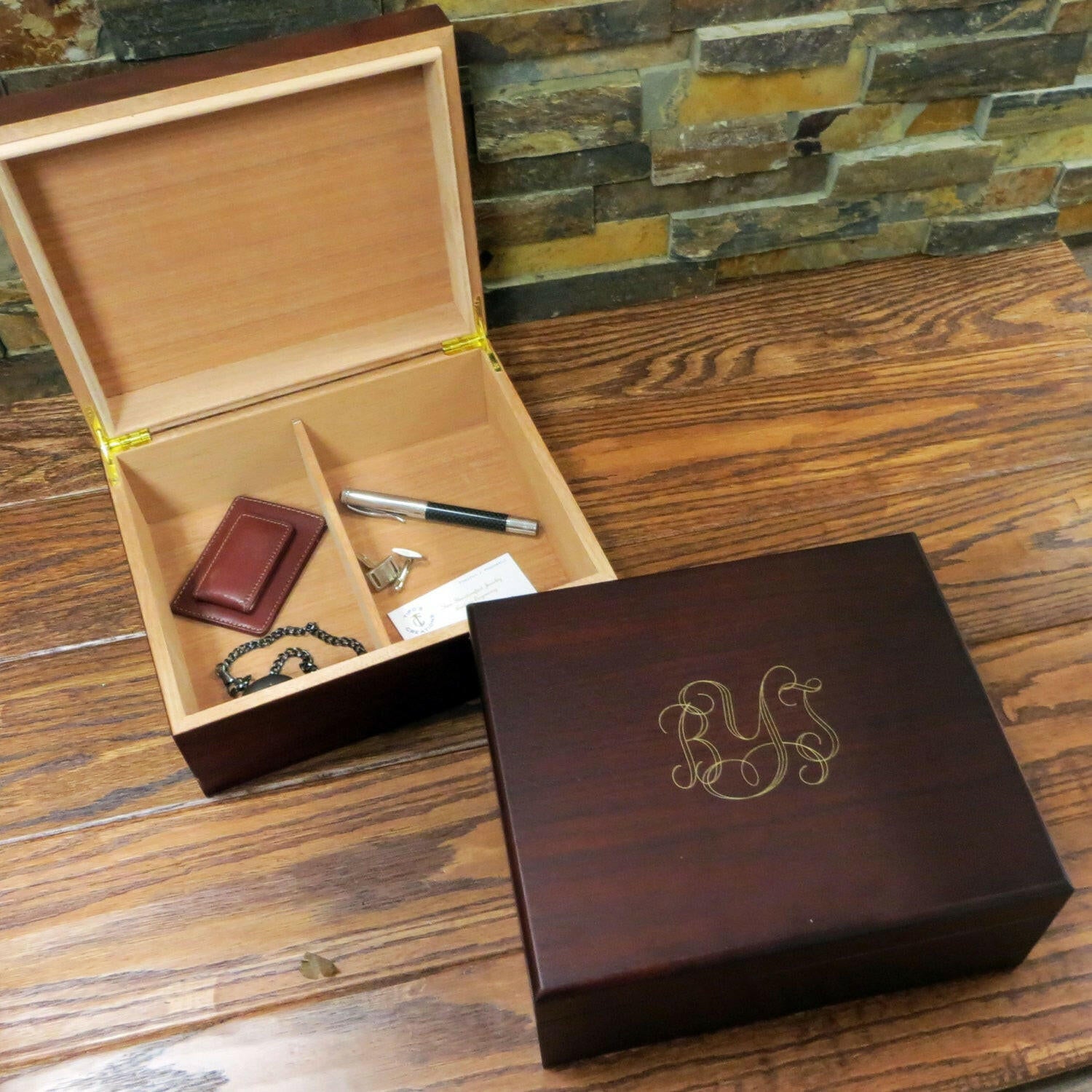 Personalized Mens Keepsake box.