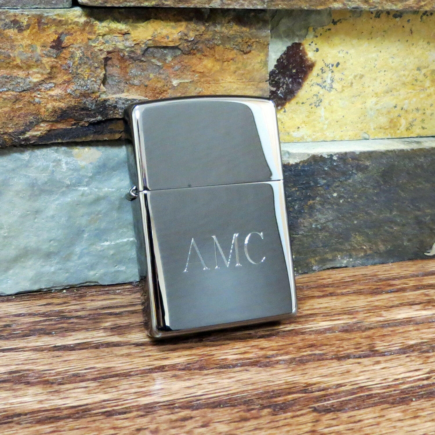 Personalized Black Ice Zippo Lighter.
