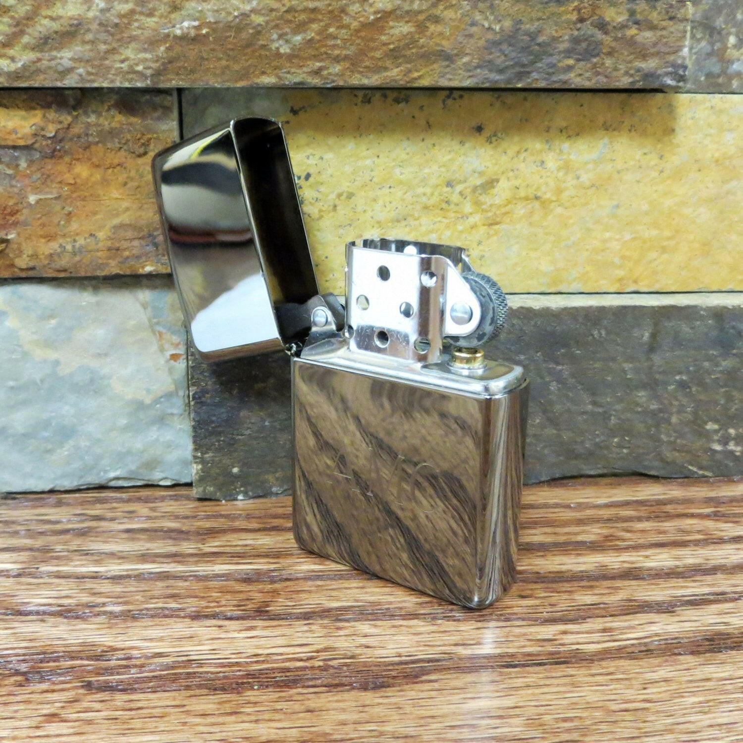 Personalized Black Ice Zippo Lighter.