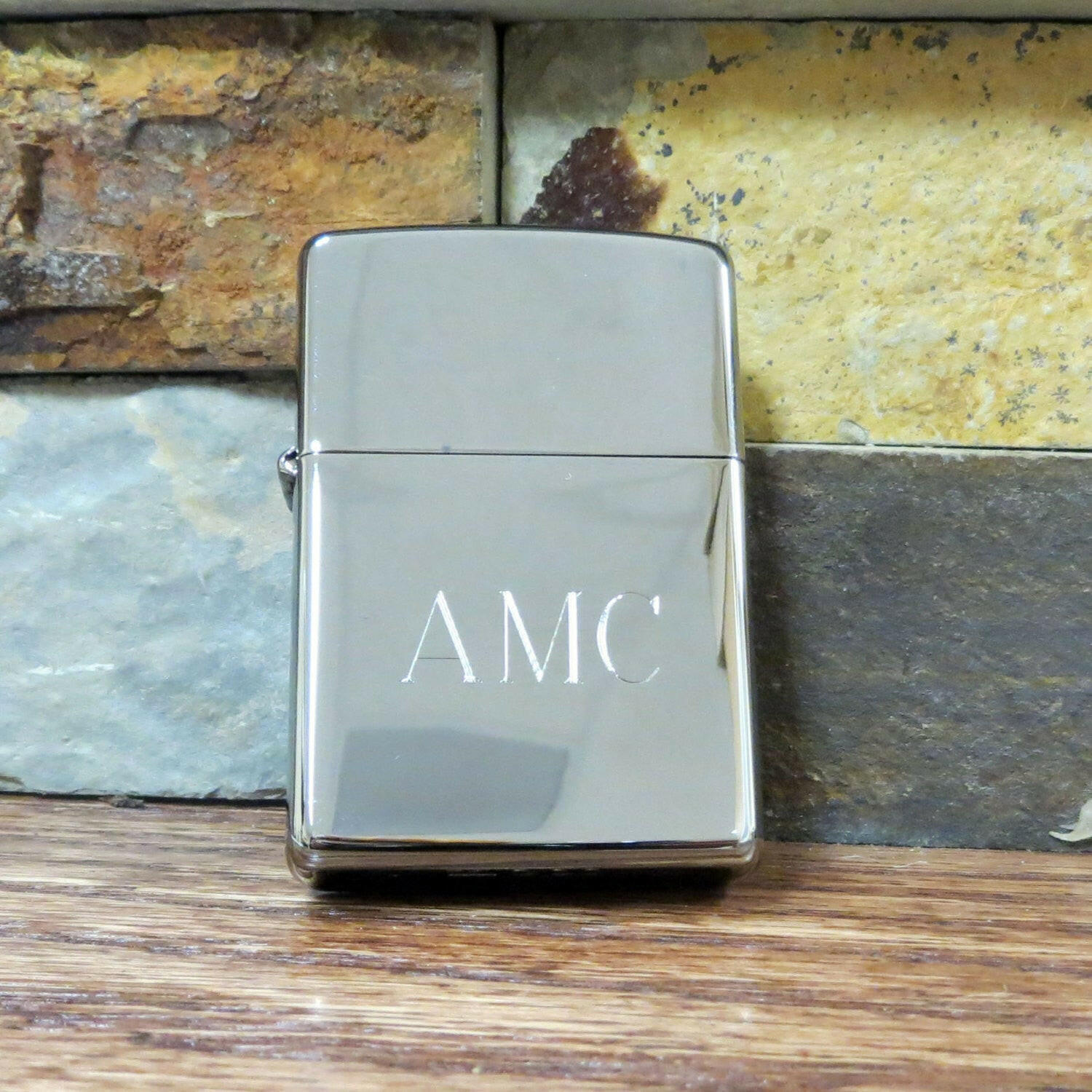 Personalized Black Ice Zippo Lighter.