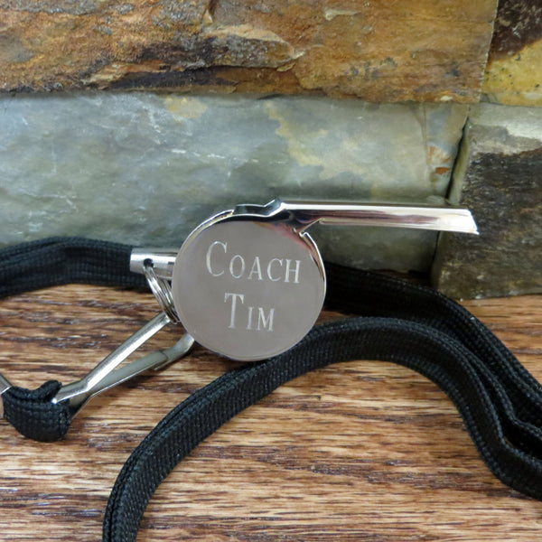 Personalized Coach Whistle w/ Lanyard