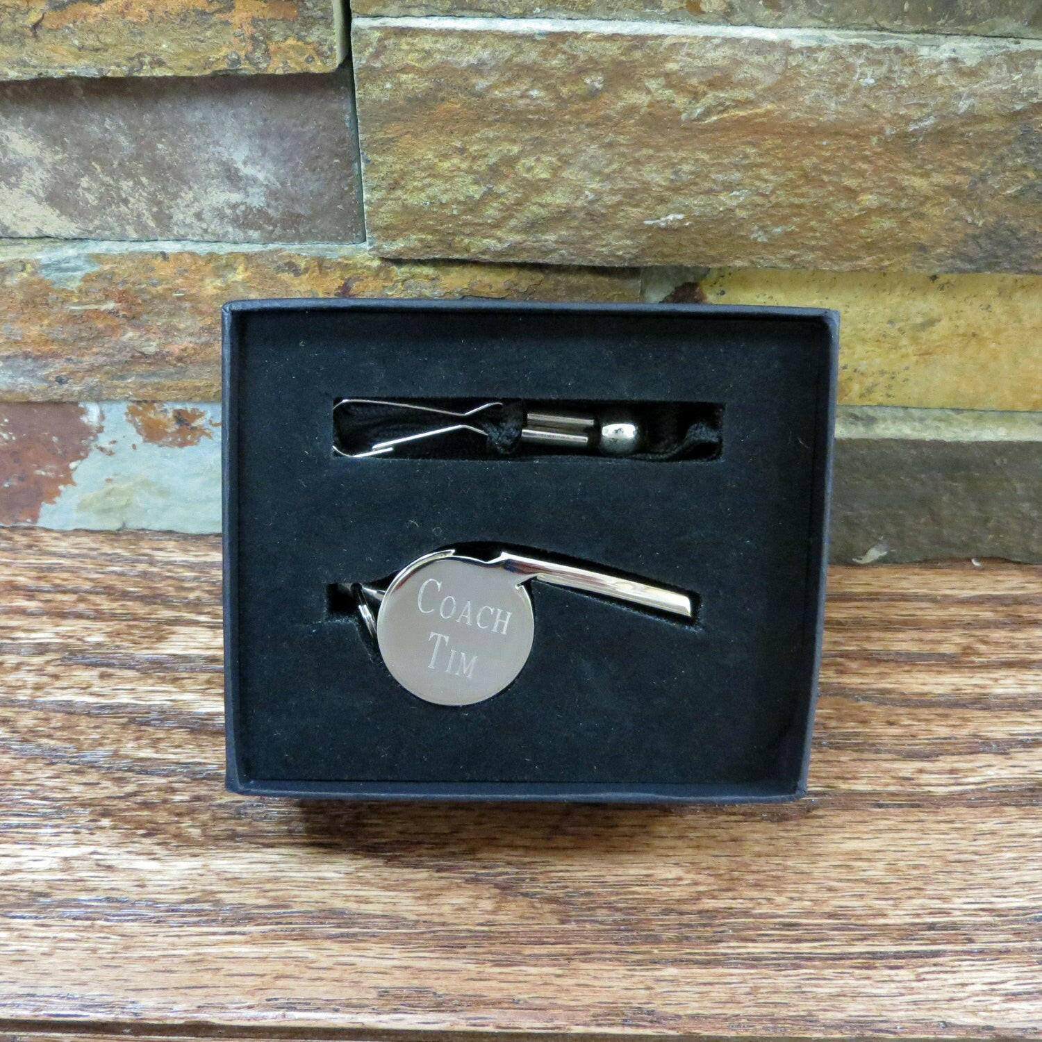 Personalized Coach Whistle w/ Lanyard.