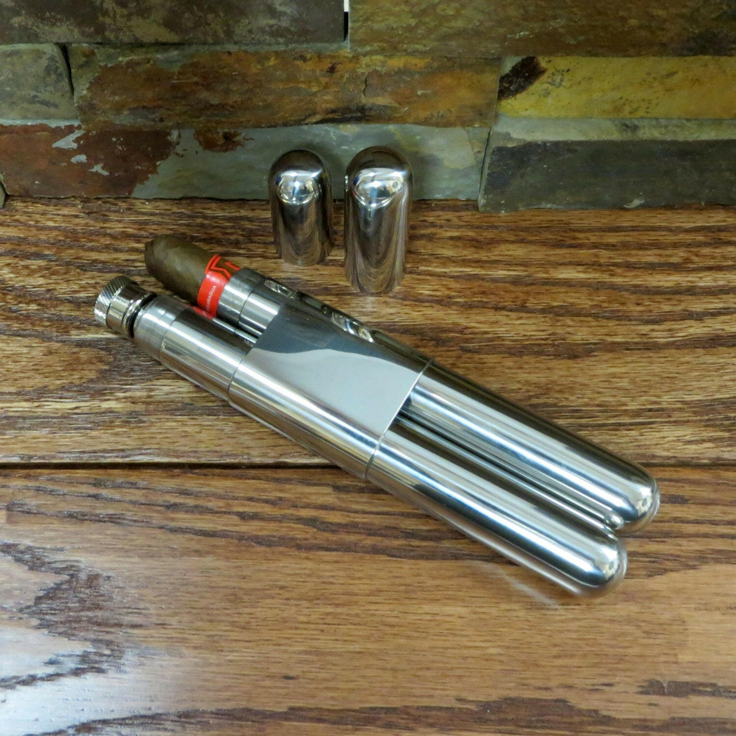 Personalized Cigar Flask Tube.