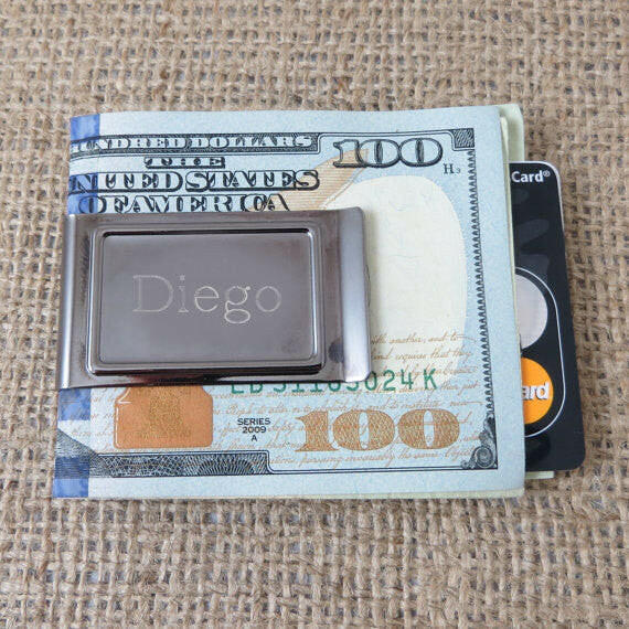 Personalized Gun Metal Money Clip.