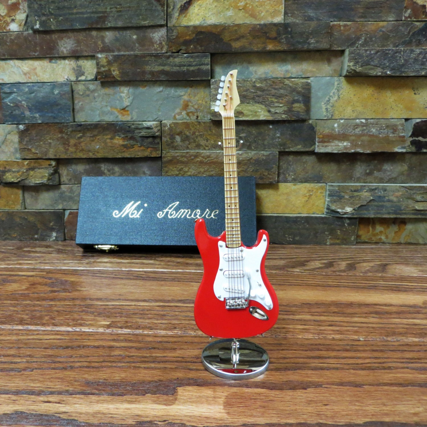 Mini Red Electric Guitar w/ Personalized Case