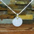 Mini Sterling Silver Monogram Necklace.