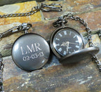 Gun metal Personalized Pocket Watch
