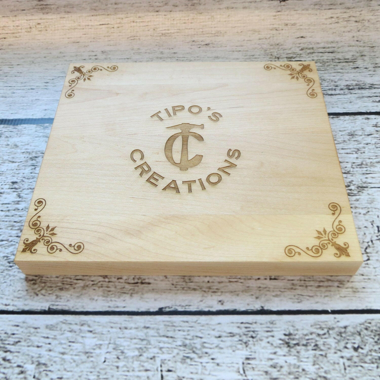 Personalized Small Square Cutting Board with Your Logo.