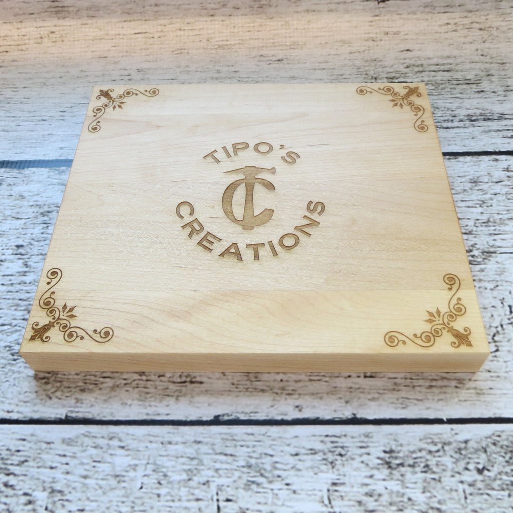 Personalized Small Square Cutting Board with Your Logo
