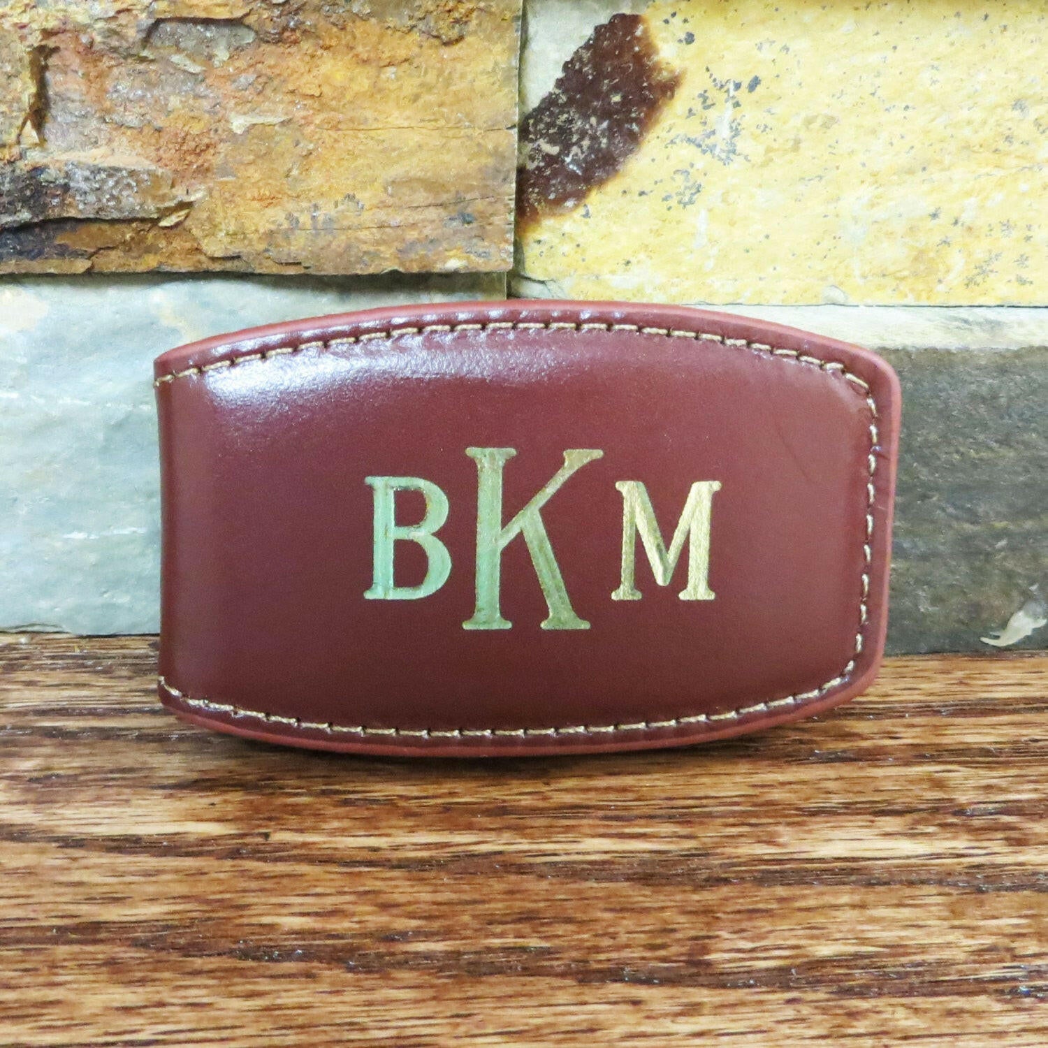 Monogram Leather Money Clip.
