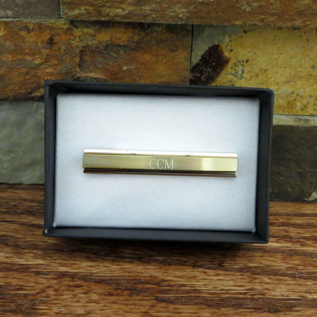Personalized Two Tone Tie Clip.