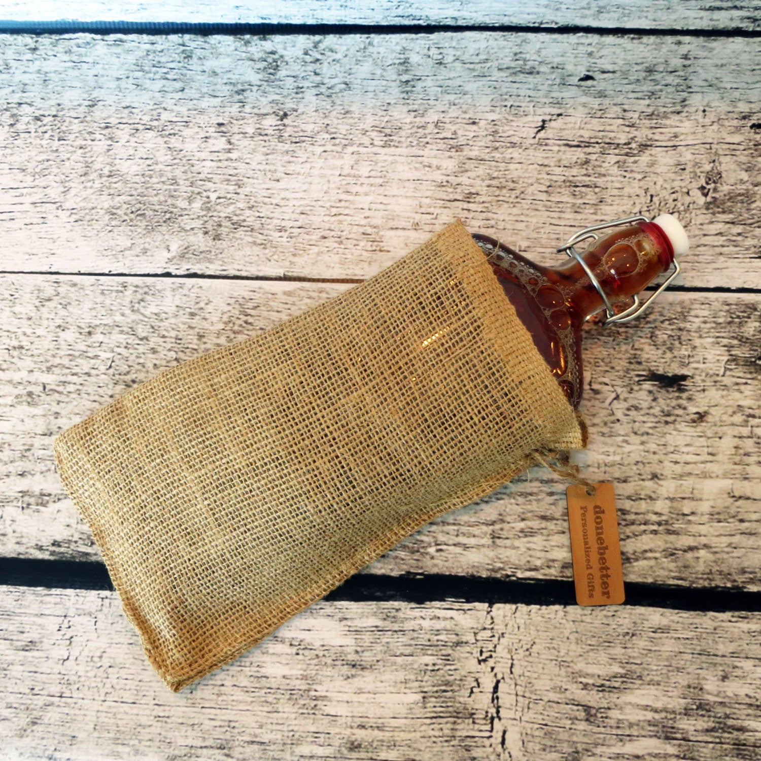 Personalized Large Glass Whiskey Flask