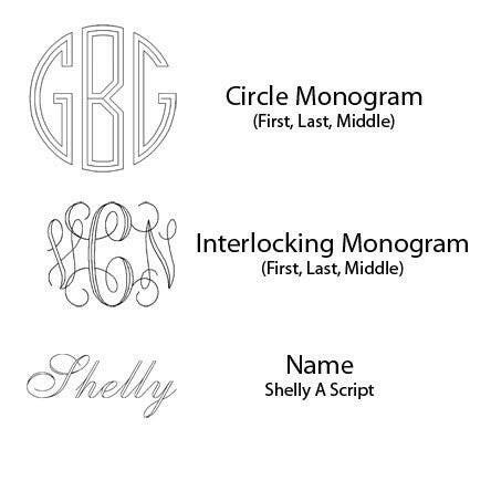 Gold Leather Monogram Bracelet.