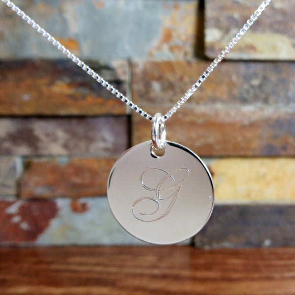 Sterling Silver Monogrammed Necklace