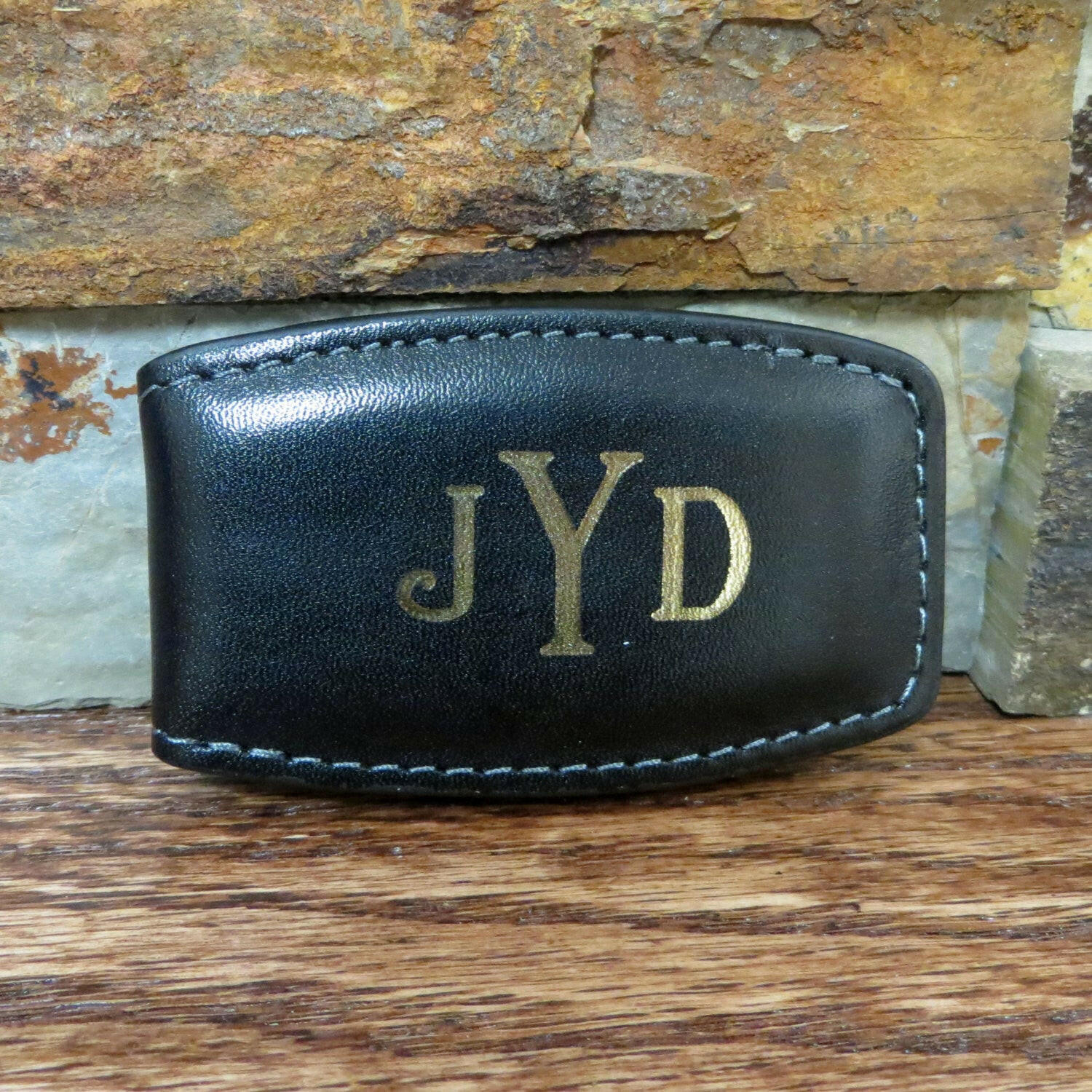 Monogram Leather Money Clip.