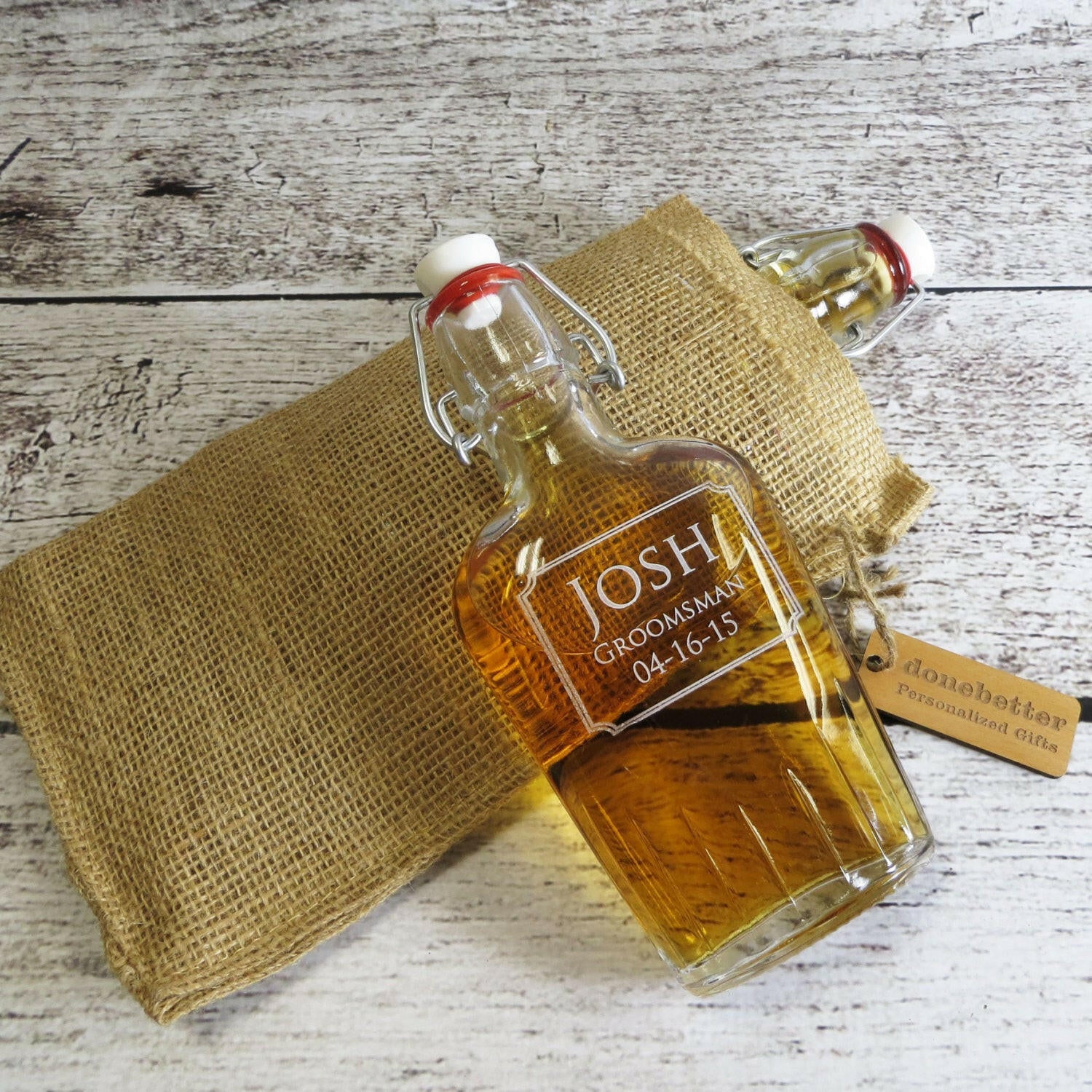 Glass Flask 250 ml Personalized.