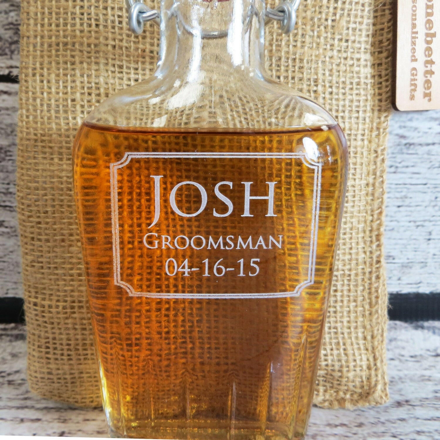 Glass Flask 250 ml Personalized.