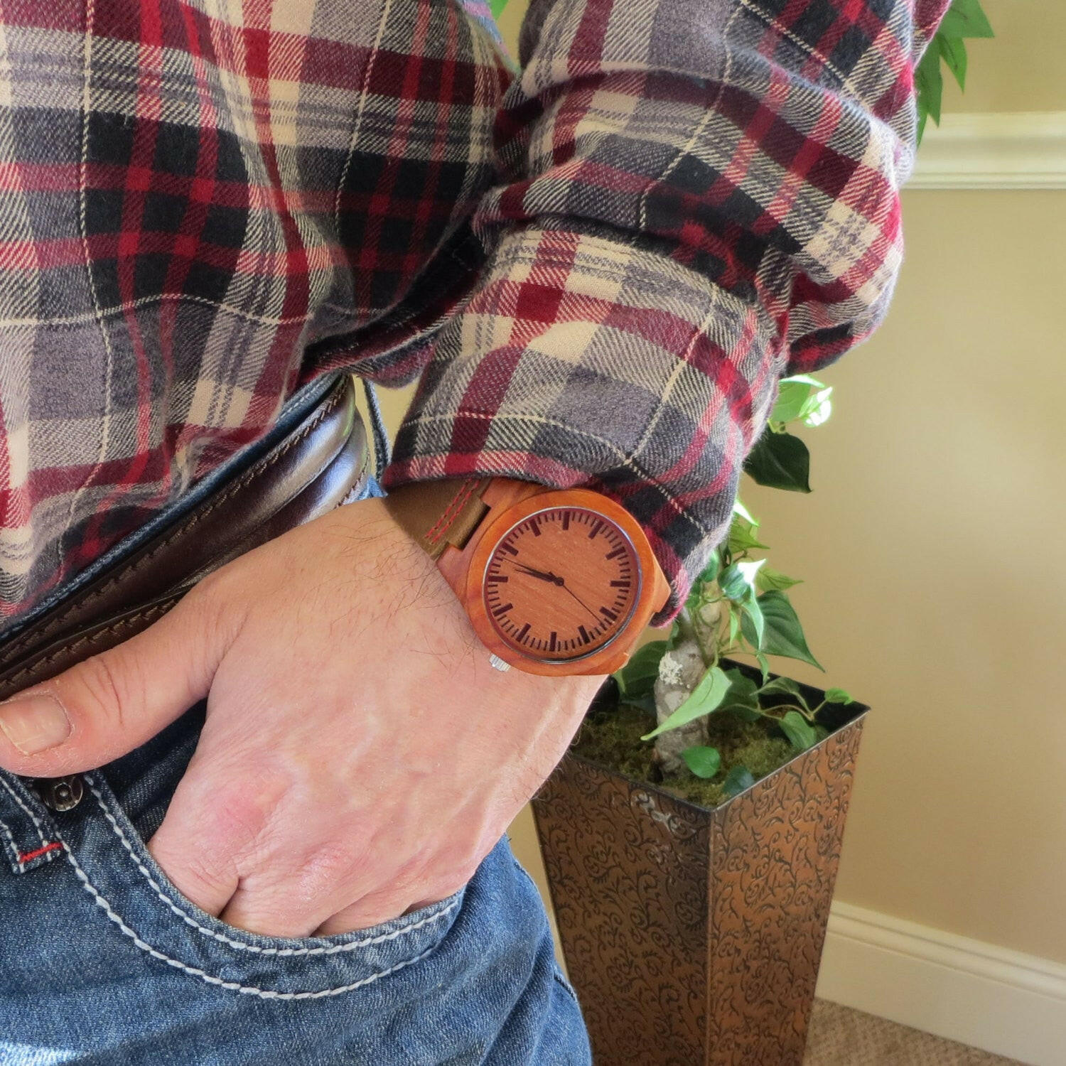 Rosewood Wrist Watch Personalized