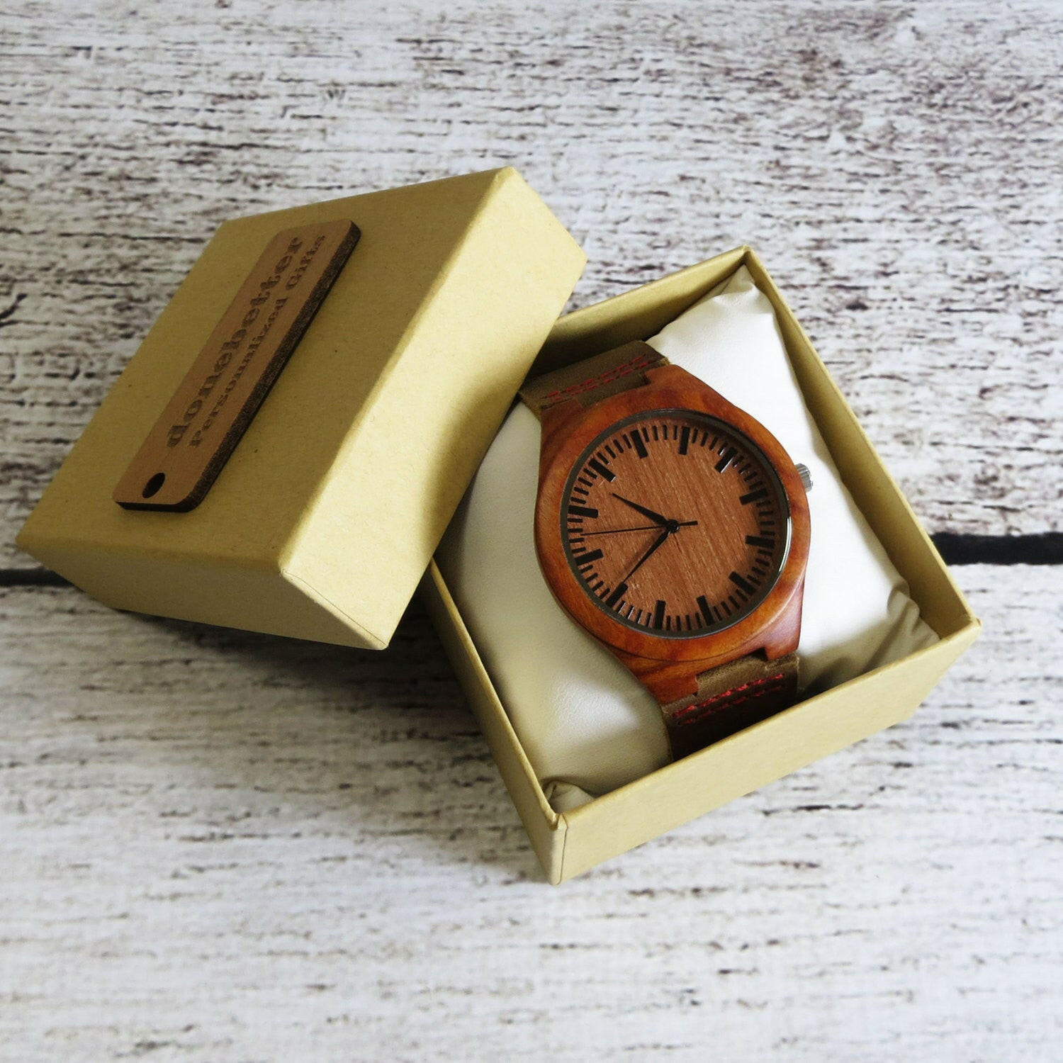 Rosewood Wrist Watch Personalized