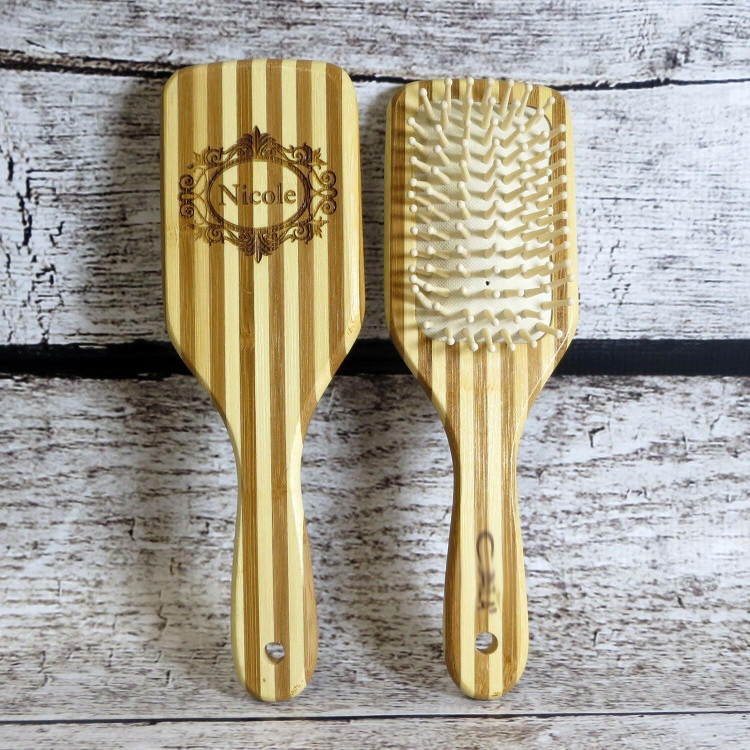Personalized Bamboo Wooden Brush.