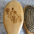Oval Wooden Hair Brush Personalized.