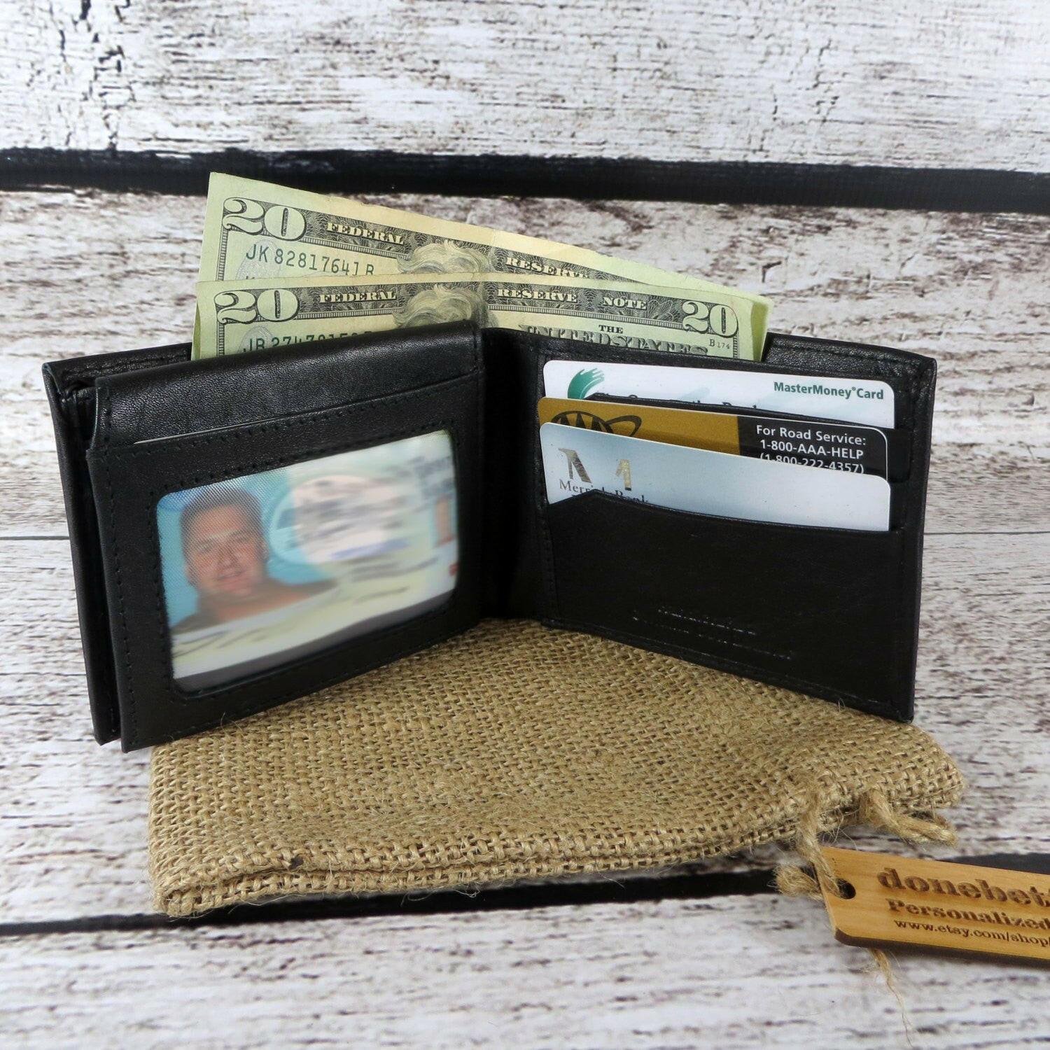 Personalized Bi-Fold Wallet for Men.