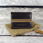 Leather Tri Fold Wallet Personalized