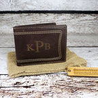 Men's Leather Wallet Monogrammed