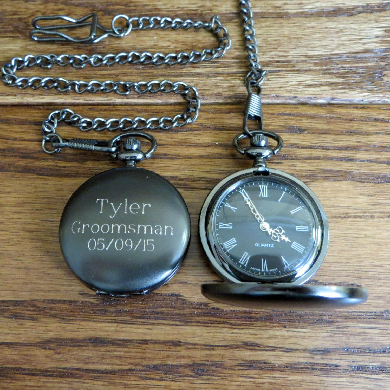Personalized Groomsmen Pocket Watch.