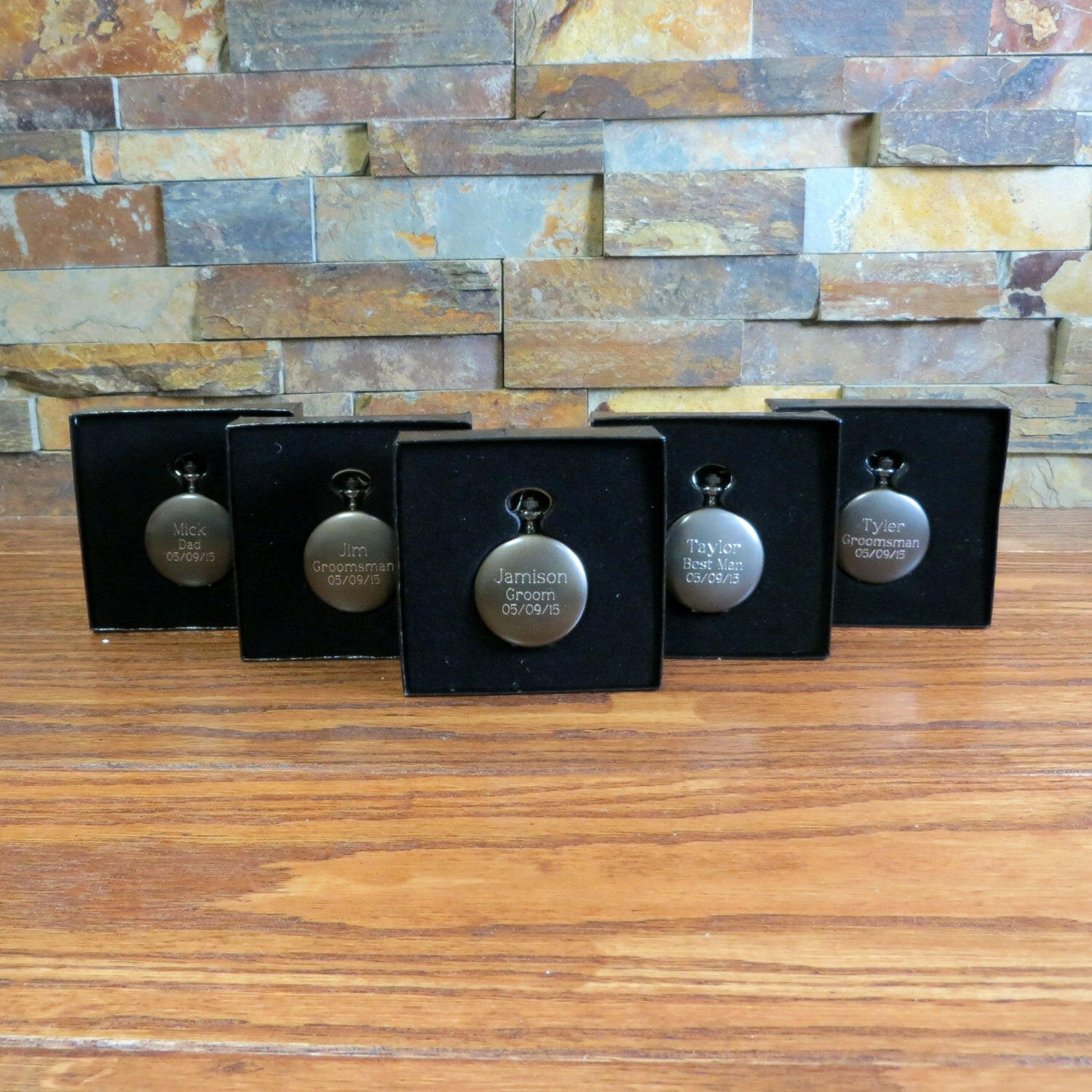 Personalized Groomsmen Pocket Watch.
