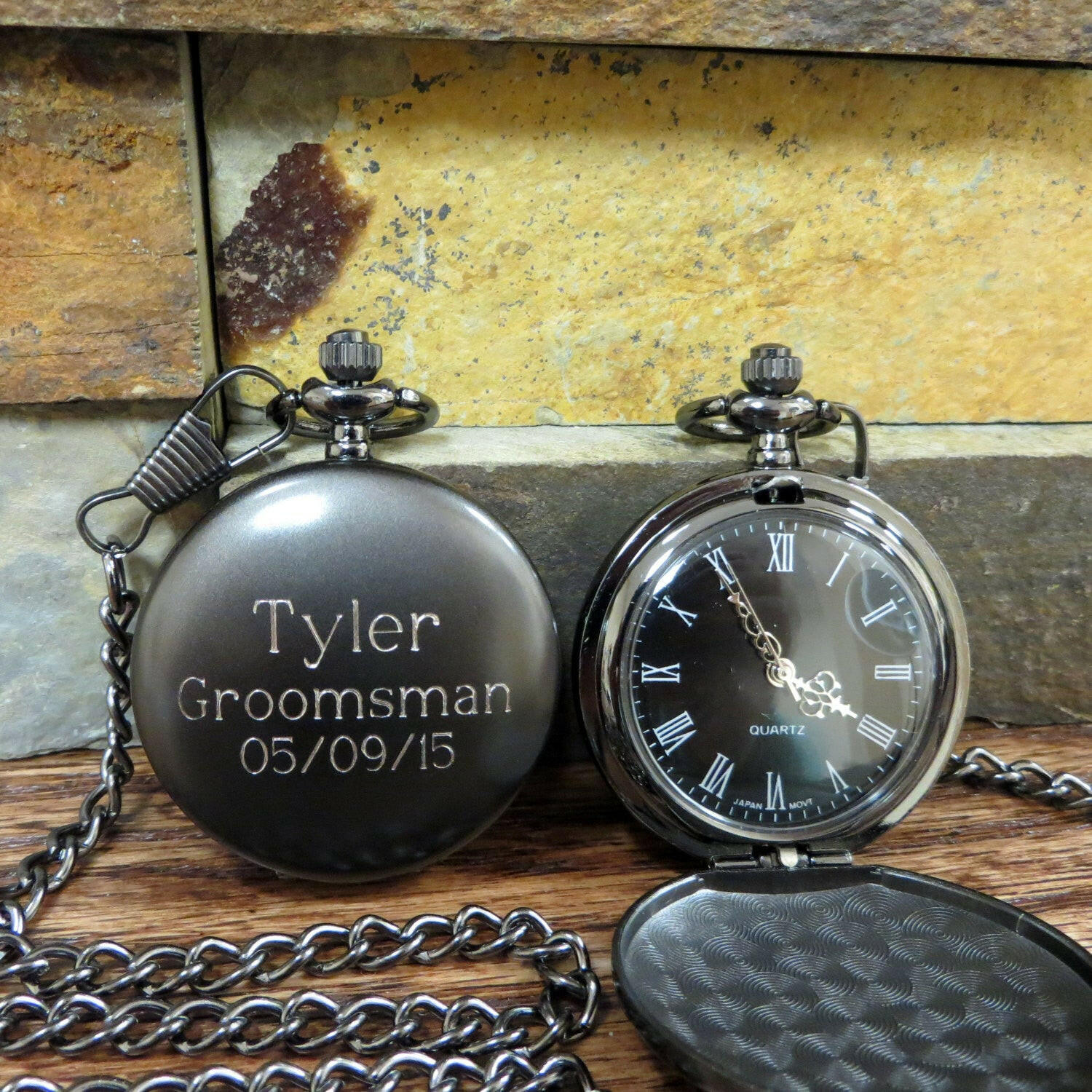 Personalized Groomsmen Pocket Watch.