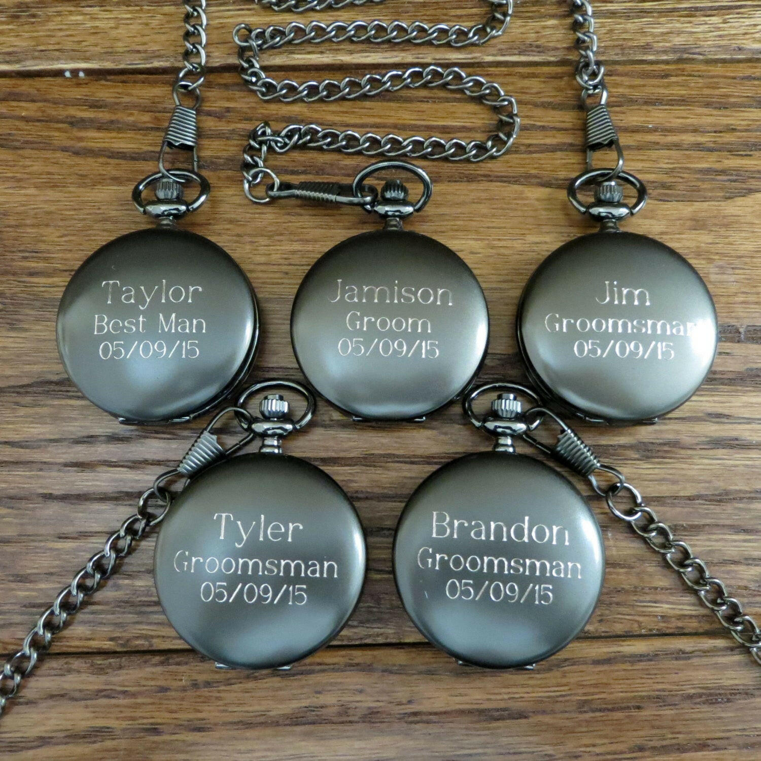 Personalized Groomsmen Pocket Watch.