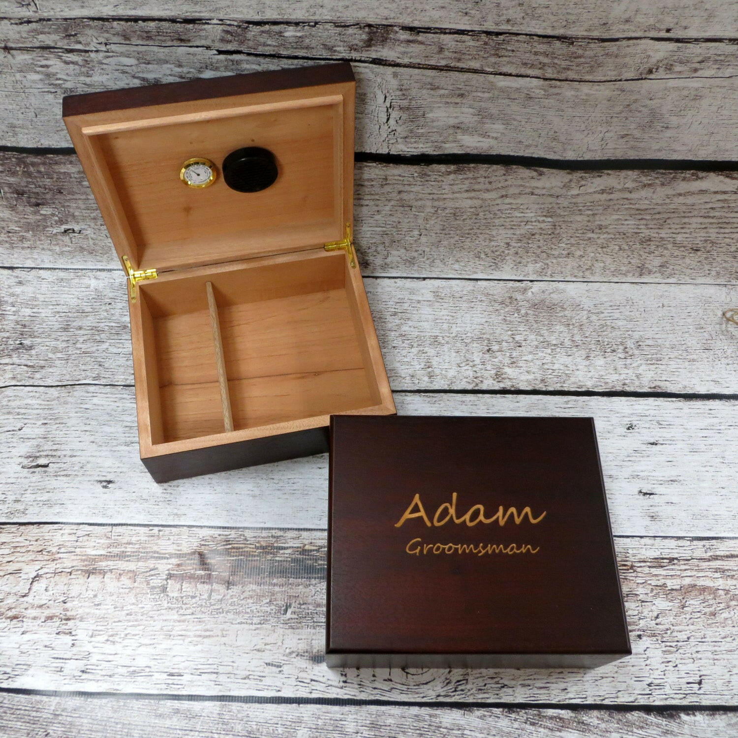 Personalized Cedar Cigar Humidor.